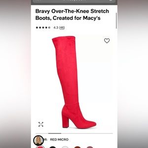Red Wild Pair over the knee boots